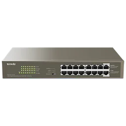 Switch 16 Puertos Gigabit PoE de escritorio/montaje en rack 32 Gbps - Tenda TND-TEG1116P-16-150W