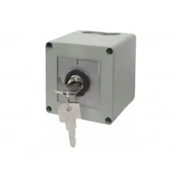 Switch 20A 5.5kw 0-1 ON-OFF 3 poly IP54 75x75mm industrial cam switch boxed with key