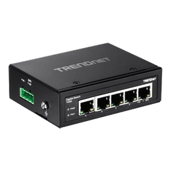 Switch Industrial 5 Portas Gigabit em trilho DIN - TRENDnet TI-G50