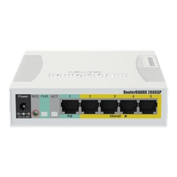 Switch intelligent cloud 5 x Gigabit (4 x PoE), 1 x SFP - Mikrotik CSS106-1G-4P-1S