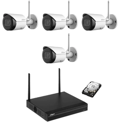 Σύστημα επιτήρησης 4 Κάμερες Dahua WiFi IP 4MP, IR 30m, 2.8mm, ανίχνευση ανθρώπου, υποδοχή κάρτας, μικρόφωνο, NVR 4 κανάλια 4K WiFi, Σκληρός Δίσκος 1TB