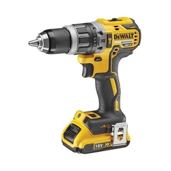 Σύστημα μπαταριών DEWALT 18V πρόγραμμα οδήγησης τρυπανιού χωρίς ψήκτρεςG2 XR με κρούση,13mm, 2 τρέχει,0-550/0-2000 rpm,70Nm, 2 Μπαταρίες Li-Ion 2,0 Αχ,