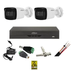 Système de surveillance professionnel 2 caméras 8MP 4K ultra hd, IR80m, microphone intégré