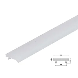 T-LED Diffuser til ALU profil ST trappe Valg af variant: Click-on opal 1m