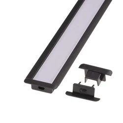 T-LED Extrémité du profil V5C noir angulaire Variante : Extrémité du profil V5C noir angulaire