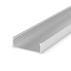 T-LED LED profile P13-1 silver wide fitted Variant: Profile without cover 2m