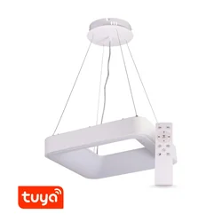 T-LED SMART Tuya colgante ZULU 48W CCT angular blanco Variante: SMART Tuya colgante ZULU 48W CCT angular blanco