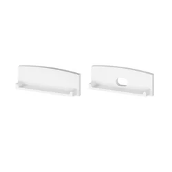 T-LED Um par de extremidades de perfil branco P13-1 Variante: Um par de extremidades de perfil branco P13-1