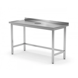 Table murale avec ouverture de vidage 1500 x 600 x 850 mm POLGAST 235156 235156