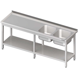 Table with sink 2-kom.(P),z shelf 2800x700x850 mm