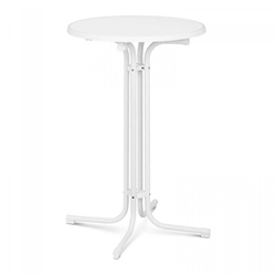 Tavolo bar - bianco - pieghevole - Ø70 cm - 110 cm ROYAL CATERING 10011470 RC-BIS70FW