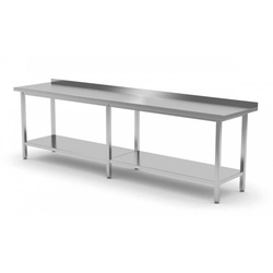 Tavolo da parete con ripiano 2200 x 600 x 850 mm POLGAST 103226-6 103226-6