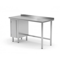 Tavolo da parete, mobile con ante battenti - mobile a sinistra 1900 x 700 x 850 mm POLGAST 124197-L 124197-L