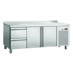 Tavolo di Refrigerazione 2-Drzwiowy Con Cassetti 2 e Bordo Bartscher 110855ma