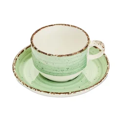 Taza y platillo de jade 90 ml