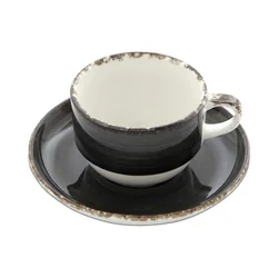 Taza y platillo ónix 90 ml