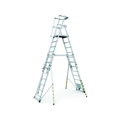 Τηλεσκοπική σκάλα βάθρου Zarges 12 μοίρες | Ύψος βάθρου: 1,83 m/2,9 m/2,12 m/2,38 m/2,65 m/3,15 m | Αλουμίνιο