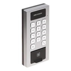 Terminal de controle de acesso e interfone com teclado, leitor de cartão, impressão digital, BT, Wi-Fi - HIKVISION DS-K1T502DBFWX