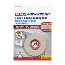 Tesa Powerbond Indor kaksipuolinen asennusteippi 1.50m x 19mm