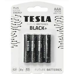 Tesla ALKALI AKKUMULÁTOR TESLA FEKETE+ LR03 B4 1.5V 4 DARAB