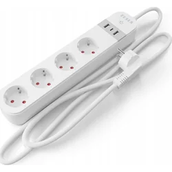 Tesla power strip 4 sockets 2 m white (TSL-SPL-SPS300)