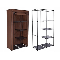 Textile cabinet with 6 MIRA shelves - brown