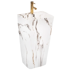 The ARIS Marble freestanding ceramic washbasin