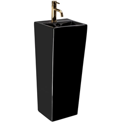 The Kamila Black freestanding ceramic washbasin