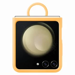 Θήκη σιλικόνης με βάση για Smsung Galaxy Z Flip 5 κίτρινο
