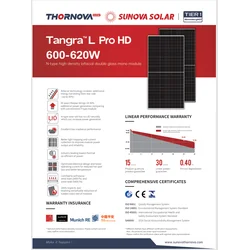 Thornova Solar Tangra L Pro HD SS-BG610-72MDH-G10(T) 610W bifacciale