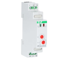 Tidssändare PCA-512 enkelfunktion - aversiv (fördröjd frånkoppling), kontakt:1P ,U=230V, I=10A, 1 modul