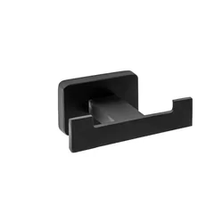 Toallero de baño de dos brazos 332920 OSTE 03 Negro