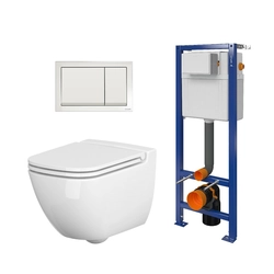 Toilet frame set Cersanit, with WC Caspia, slow-release lid and key