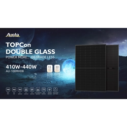 TOPCon aurinkopaneeli - 420Wp - Täysmusta - Bifacial