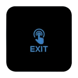 Touch exit button, black plastic, visible mounting, 12-24 Vcc, NO-NC-COM, LED, 86 x 86 mm CSB-86T-P2