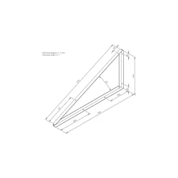 TR-1-25-B - Triângulo de montagem TR1 25 graus ELEVAÇÃO NÃO INVASIVA