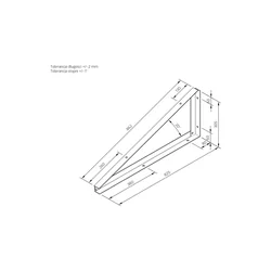 TR-2-20-B - Asennuskolmio TR2 20 astetta EI-INVASIIVINEN TASO