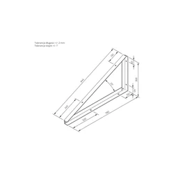 TR-2-25-B - Triangle de montage TR2 25 degrés NIVEAU NON INVASIF