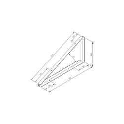 TR-2-25-I — montāžas trīsstūris TR2 25 grādi INVAZĪVAIS LĪMENIS