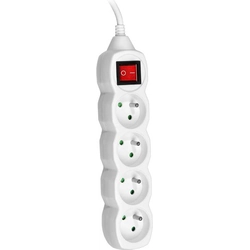 Tracer PowerCord power strip 4 sockets 3 m white (TRALIS44616)