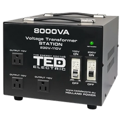 Transformador 230-220V a 110-115V 8000VA/6400W con carcasa TED000262
