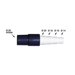 Transición para tubería de condensados ​​Tecnosystemi, de flexible a rígido (conexión rápida) Ø20-20-18-16-14