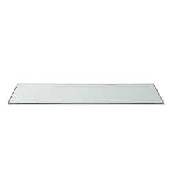 Transparent rectangular tempered glass plate