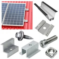 TRAPEZOIDAL CONSTRUCTION CLAMPS 35 SILVER 12 PV PANELS
