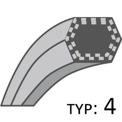 Trasmissione universale della lama a cinghia trapezoidale /12.7X2145/ Aa-82