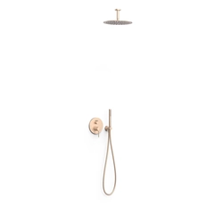 Tres Study Exclusive concealed shower set 24-K matte rose gold 26228003OPM