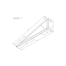 Triangolo di montaggio TR1 20 gradi MODULO ORIZZONTALE NON INVASIVO