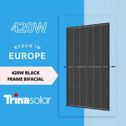 TRINA SOLAR VERTEX S+ (R) 420W CADRE NOIR BIFACIAL DE TYPE N DE TROISIÈME COUPE (TSM-420-NEG9RC.27)