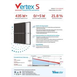 Trina Vertex S TSM-DE09R.08 425W SORT RAMME