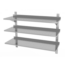 Triple adjustable hanging shelf, perforated with two consoles 1000 x 300 x 875 mm POLGAST 385103-PERF 385103-PERF